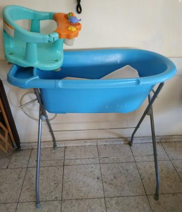 אמבטיה כחולה לתינוק של שילב,כולל