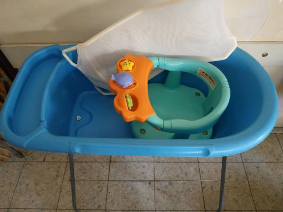 אמבטיה כחולה לתינוק של שילב,כולל