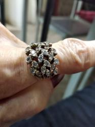 טבעת זהב 14K זרקונים יפה