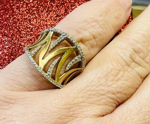 טבעת זהב 14K ויהלומים מהממת