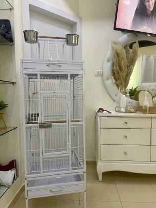 כלוב A10 לתוכים האכלת יד בצבע לבן המרייט