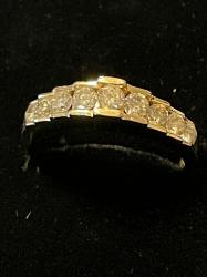 טבעת זהב 14K יהלומים יפיפיים