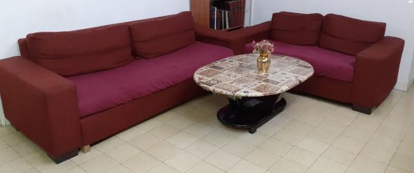 למכירה 2 ספות יד שניה,הספה