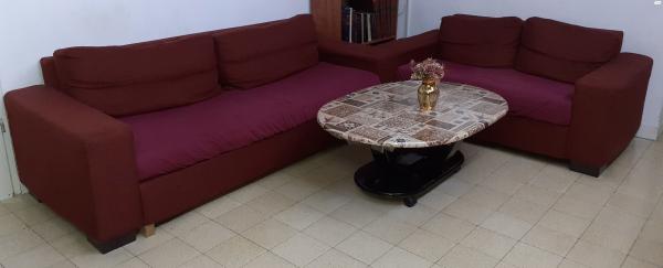 למכירה 2 ספות יד שניה,הספה