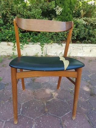 כיסא דניש עץ טיק משנות