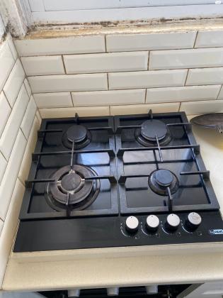 כיריים גז שחור זכוכית 4