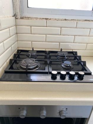 כיריים גז שחור זכוכית 4