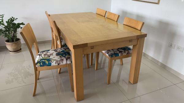 שולחן סלון מעץ מלא,מידות 100*100