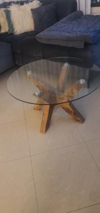 שולחן זכוכית לסלון שולחן סלון מדהים עגול