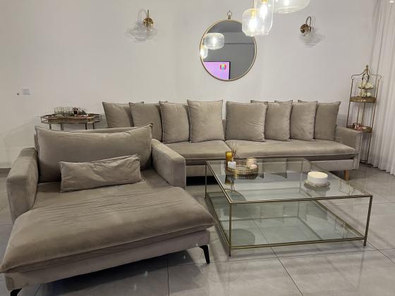 למכירה סלון +שזלונג כמו חדש