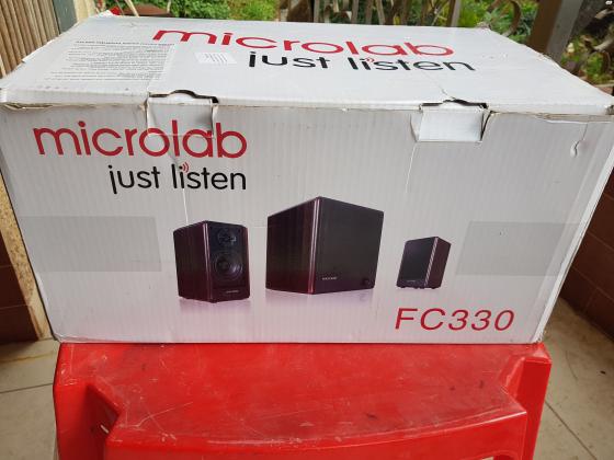 רמקולים למחשב מיקרולאב עוצמתיים מעץ