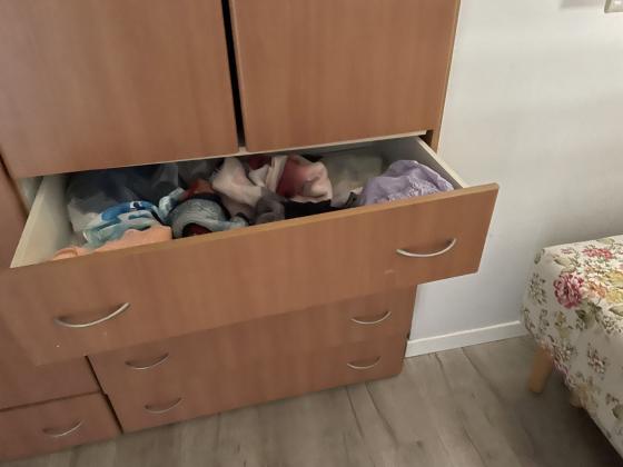 ארון בגדים חום, 4 דלתות