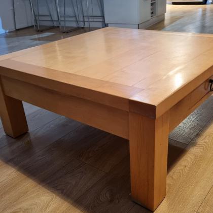 שולחן סלון עץ מלא מחברת נטוצי