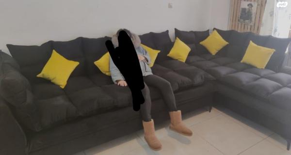 ספת וופל שחורה בד ניתן