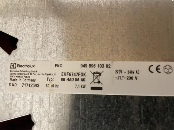 כיריים חשמליות אלקטרולוקס דגם EHF6747FOK...