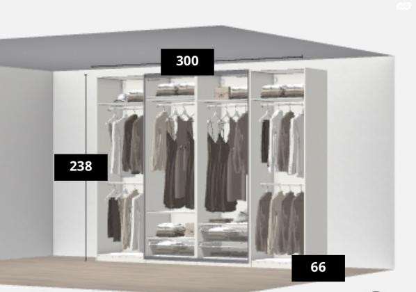 ארון הזזה 4 דלתות ניתן