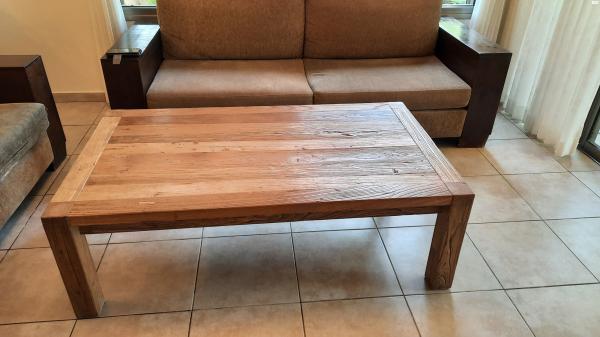 שולחן סלון מעץ בוקיצ'ה טבעי מלא