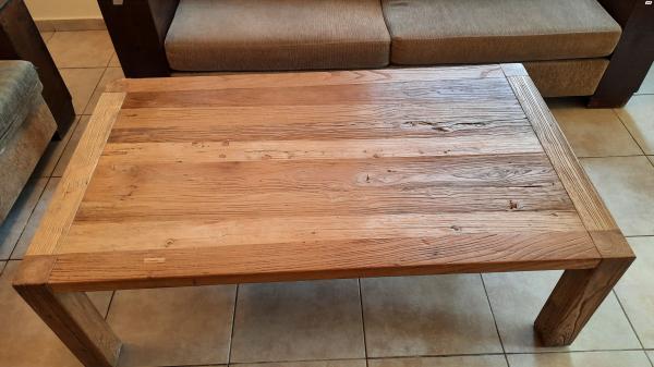 שולחן סלון מעץ בוקיצ'ה טבעי מלא