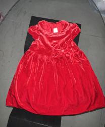 שמלה אדומה מקטיפה בצבע אדוםלגיל