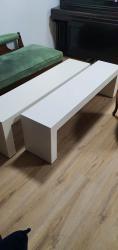 שולחן סלון לבן,מורכב משתי יחידות