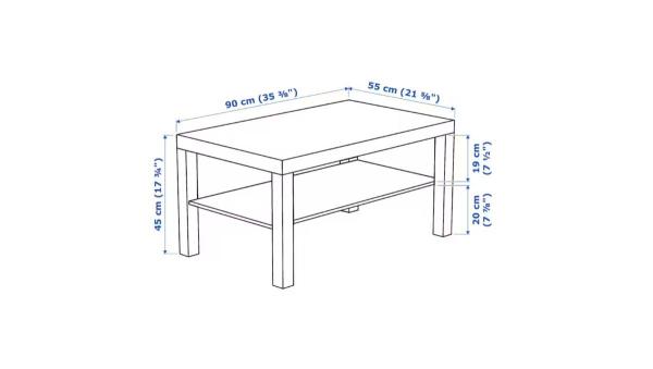 שולחן קפה של איקאה בצבע