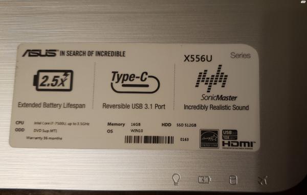 מחשב נייד ASUS X556Uבמצב מעולה!
