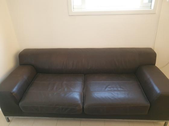 ספת עור איקאה 3 מושבים,