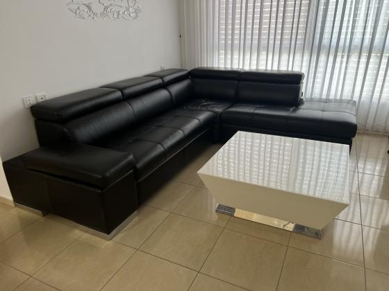 סלון עור איטלקי מצב חדש