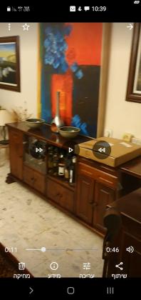 מזנון עץ עתיק שמור מאד בצורת ר גודל 2