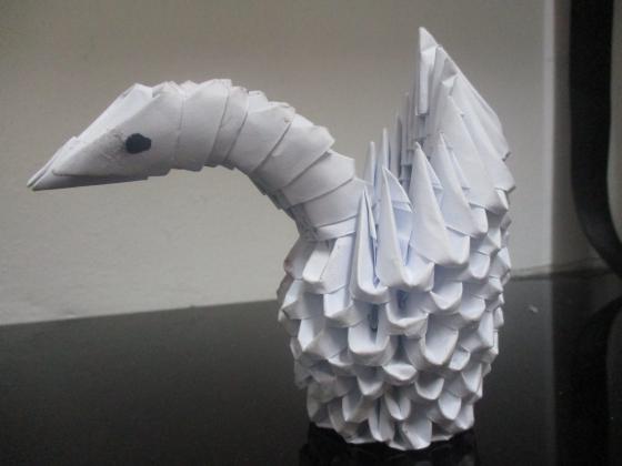 ברבור מנייר אוריגמי