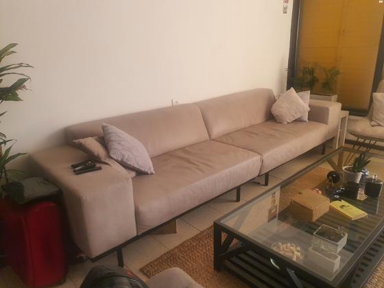 ספת עור אלקנטרה למכירה 90*320,