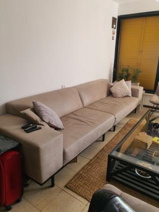 ספת עור אלקנטרה למכירה 90*320,