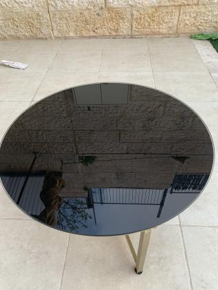 שולחן זכוכית שחור יפה לסלון