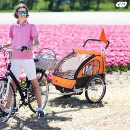 עגלה לילדים נגררת לאופניים