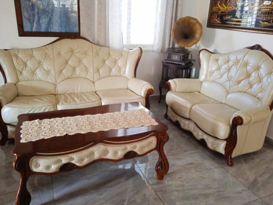 סלון איטלקי עור אמיתי וינט'ג