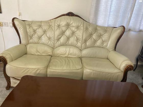 סלון איטלקי עור אמיתי וינט'ג