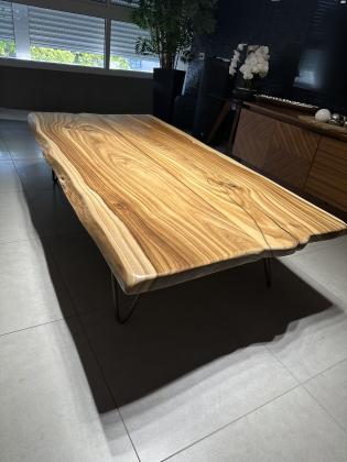 שולחן סלון עץ מלא אורך