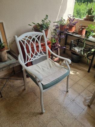 2 כיסאות מברזלעבודת יד נדירות