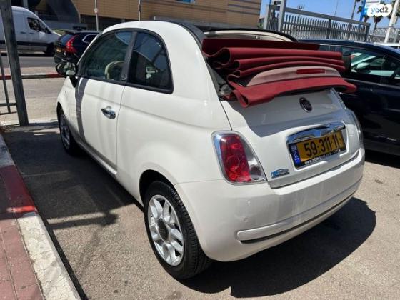 פיאט 500C Convertibile גג בד רובוטית 1.2 (69 כ''ס) בנזין 2013 למכירה בחיפה