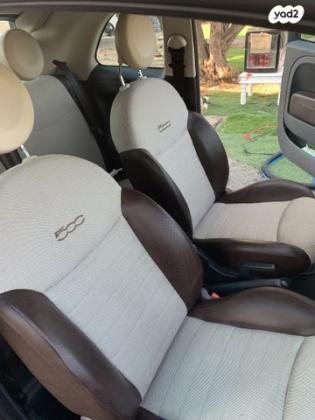 פיאט 500C Lounge גג בד דואולוג'יק 1.2 (69 כ"ס) בנזין 2014 למכירה בעתלית