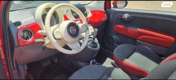 פיאט 500 Pop Sky אוט' 1.2 (69 כ"ס) בנזין 2016 למכירה בראשון לציון