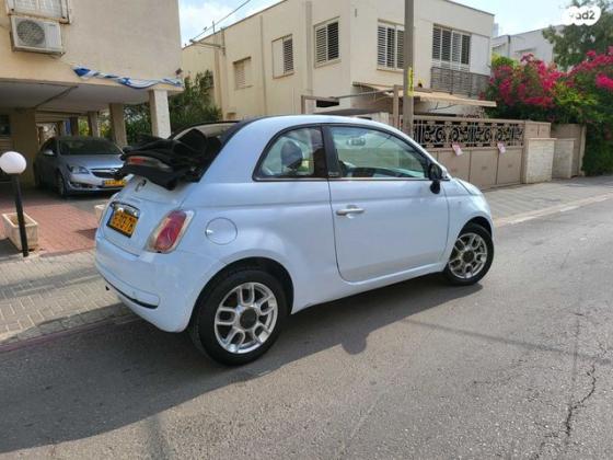 פיאט 500C Convertibile גג בד רובוטית 1.2 (69 כ''ס) בנזין 2011 למכירה בחולון