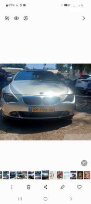 ב.מ.וו סדרה 6 650I קבריולט אוט' 4.8 (367 כ''ס) בנזין 2007 למכירה בפתח תקווה