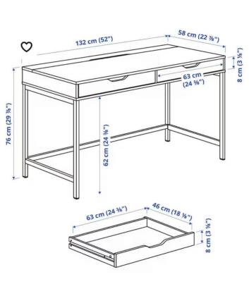 שולחן כתיבה איקאה דגם ALEXצבע