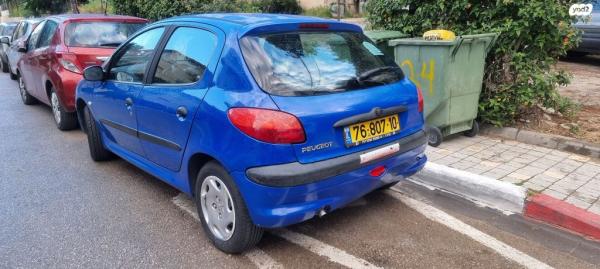 פיג'ו 206 XT ידני 1.4 (75 כ''ס) בנזין 2001 למכירה בגבעתיים