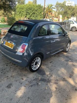 פיאט 500C Lounge גג בד דואולוג'יק 1.2 (69 כ"ס) בנזין 2014 למכירה בעתלית