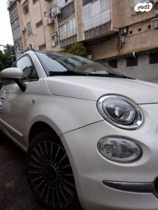 פיאט 500C Lounge גג בד דואולוג'יק 1.2 (69 כ"ס) בנזין 2016 למכירה בחיפה