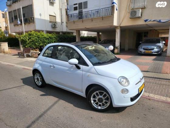 פיאט 500C Convertibile גג בד רובוטית 1.2 (69 כ''ס) בנזין 2011 למכירה בחולון