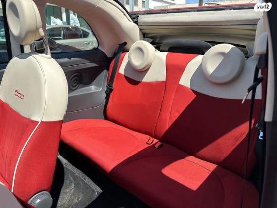 פיאט 500C Convertibile גג בד רובוטית 1.2 (69 כ''ס) בנזין 2013 למכירה בחיפה