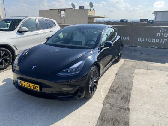 טסלה מודל 3 4X4 AWD Performance אוט' חשמלי (513 כ''ס) C חשמלי 2021 למכירה ביבנה